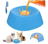 2026 New Dog Lick Bowl with Ball, Liquid Dog Licking Bowl Anti Slip, Interactive Slow Feeder Lick Toy Lick Toy, for Liquid Treat Dispensing, Boredom Relief Mental Stimulation (2, Blue)