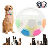 2026 New Dog Toy Soccer Ball with Handles, Interactive Toss and Fetch Play with Handle, Squeaky Floating Ball, for Water Play, Training, Outoor Games (B)