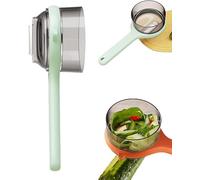 2026 New Double-Sided Stainless Steel Multi-Function Peelers, Upgrade Vegetable Fruit Peeler with Catcher Peeler with Storage Bucket (Green)