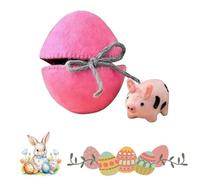2026 New Easter Arrivals - Handmade Wool Felt Surprise Easter Eggs with Hidden Toy, Ideal for Reusable Easter Baskets (B)