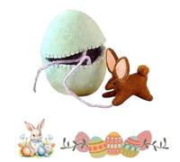 2026 New Easter Arrivals - Handmade Wool Felt Surprise Easter Eggs with Hidden Toy, Ideal for Reusable Easter Baskets (D)
