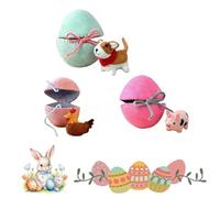 2026 New Easter Arrivals - Handmade Wool Felt Surprise Easter Eggs with Hidden Toy, Ideal for Reusable Easter Baskets (3pcs,b)