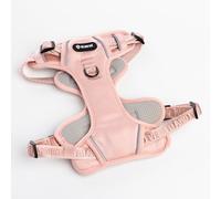 2026 New Edition, Fei & Eve Cloud Reflective Dog Harness - 3 Leash Attachment Clips | Lightweight Padded Comfort | Breathable Mesh Lining | 210D Nylon Webbing | No-Pull Control | Medium, Pink