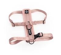 2026 New Edition, Fei & Eve Moxie H-Shape Dog Harness | Ultra-Lightweight & Durable Design | Easy On-Off | No Pull Control | Adjustable & Breathable Nylon | Soft Padded Lining, Blush, XS