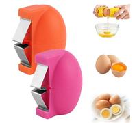 2026 New Egg Shell Opener, Stainless Steel Egg Cracker Tool, Multifunctional Eggs Separator for Raw and Hard Boiled Eggs Peeler Shell Remover, Kitchen Gadget (Orange+Pink)