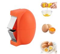2026 New Egg Shell Opener, Stainless Steel Egg Cracker Tool, Multifunctional Eggs Separator for Raw and Hard Boiled Eggs Peeler Shell Remover, Kitchen Gadget (Orange)