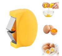2026 New Egg Shell Opener, Stainless Steel Egg Cracker Tool, Multifunctional Eggs Separator for Raw and Hard Boiled Eggs Peeler Shell Remover, Kitchen Gadget (Yellow)