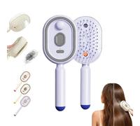 2026 New Electric Spray Air Cushion Comb For Women, Multi-function Massage Mist Comb, Rechargeable Detangling & Anti-frizz Hair Brush,Nourishes Dry Hair,Reduces Static, Portable Home Spa Treatment(B)
