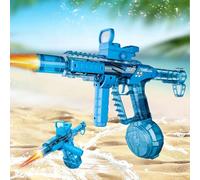 2026 New Electric Water Guns for Adults Kids, Automatic Water Gun With LED-Dynamic Light Source, Ultra-Long Range, Ultra-Long Standby, 320CC Large Capacity Water Guns (Blue)