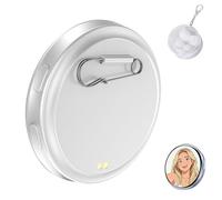 2026 New Electronic Badge Digital Display Pin, Electronic Badge Digital Display Pin with 1.8'' IPS Touch Screen, 7-Color Light Effects, Bluetooth App Control for Backpack Keychain Bag (White)