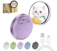 2026 New Electronic Badge Digital Display Pin,Magnetic Dynamic Touch Screen Cool ID Card Badges for Anime,Football Fans,Cosplay & Concert Gifts (Purple)