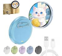 2026 New Electronic Badge Digital Display Pin,Magnetic Dynamic Touch Screen Cool ID Card Badges for Anime,Football Fans,Cosplay & Concert Gifts (Blue)