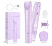 2026 New Elunara Shaver, 18cm Elunara Intimate Glide Pro Shaver, 2 in 1 Dual Head Razor for Women, Electric Bikini Trimmer, USB-C, Ipx7 Waterproof, for Woman Pubic Hair for Lip Underarm Body (Purple)