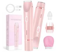2026 New Elunara Shaver, 18cm Elunara Intimate Glide Pro Shaver, 2 in 1 Dual Head Razor for Women, Electric Bikini Trimmer, USB-C, Ipx7 Waterproof, for Woman Pubic Hair for Lip Underarm Body (Pink)