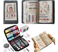 2026 New Embroidery Stitch Book Kit, Portable Sewing Book with 106 Stitches, Complete Toolkit & Tutorial, Perfect for Beginners & Craft Lovers