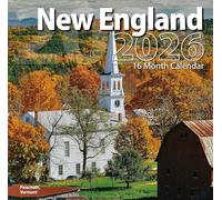 2026 New England Full Size Wall Calendar for Planning, Scheduling, and Organizing