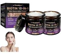 2026 New Evolving Cream, Evolvion Biotin 10-in-1 Skin RestorationCream, Evolvion Biotin 10-in-1 All-in-One Barrier Repair Cream, Natural Collagen Lifting Serum for All Skin Types (2 pc)