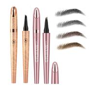 2026 New Eyebrow Pencil Waterproof - 3D Microblading Magic Eyebrow Pen with 4 Tips, Eye Brow Pencil Makeup Eyebrow Dye Long-lasting Eye Brow Pencil for Natural Looking Defined Eyebrows (A-black)