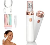 2026 New Facial Hair Remover for Women, 2-in-1 Epilator with LED Light, Waterproof Mini Portable Lipstick Design, Electric Epilators Painless Lady Shavers for Face Lip Chin Leg Arms (White)