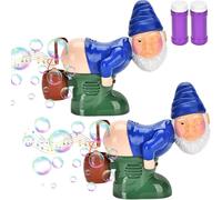 2026 New Farting Santa Bubble Machine, Bubble Blowing Santa with Light and Music, Soap Fart Bubble Machine Funny Gift for Christmas Outdoor Garden Party (2pcs Blue+60ml Bubble Liquid)