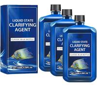 2026 New Fast-Acting Aquarium Water Clarifier,Powerful Freshwater Aquarium Water Purification Clarifier,Natural Pond Water Treatment,Clears Cloudy Fish Tank,Safe for All Fish & Wildlifea (3Pcs)