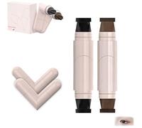 2026 New FoldableSet for Perfect Wings, Smudge Proof & Waterproof Eye Liner Pen Tool for Beginne Eyeliners Stamp,Rotating Eyeliners Stamp Gel Eyeliner Pencil (Honey tea brown*1Natural Black*1)