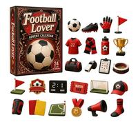 2026 New Football Player Figurines Countdown Calendar - 24 Day Acrylic Soccer Figurine, 3D Collectibles World Cup Soccer Figures With Display Box Trophy Room Decor For Fans & Kids (football)