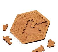 2026 new fractal tray puzzle for adults, mind-bending brain hard irregular wooden jigsaw, impossible reverse challenging puzzle, Hand-carved, perfect as a for family (Style C)
