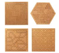 2026 new fractal tray puzzle for adults, mind-bending brain hard irregular wooden jigsaw, impossible reverse challenging puzzle, Hand-carved, perfect as a for family (4pcs)
