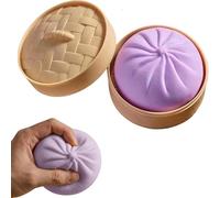 2026 New Giant Glitter Dumpling, Giant Dumpling Squishy, Cute Anxiety Relief Fidget Toy, Jumbo Squishy With Steamer Box, Cute Anxiety, Soft Squeeze Decompression Dough for Adults Teens Kids (B Small)