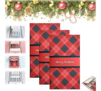 2026 New Gift Card Booklet, Handmade Waterfall Christmas Card Booklet, Handmade Holiday Voucher Holder, DIY Trend Wow Note Holder, Holiday Party Surprise Gift for Loved Ones(3*Red)
