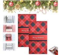 2026 New Gift Card Booklet, Handmade Waterfall Christmas Card Booklet, Handmade Holiday Voucher Holder, DIY Trend Wow Note Holder, Holiday Party Surprise Gift for Loved Ones(2*Red)
