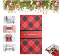 2026 New Gift Card Booklet, Handmade Waterfall Christmas Card Booklet, Handmade Holiday Voucher Holder, DIY Trend Wow Note Holder, Holiday Party Surprise Gift for Loved Ones(1*Red)