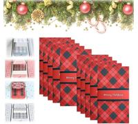 2026 New Gift Card Booklet, Handmade Waterfall Christmas Card Booklet, Handmade Holiday Voucher Holder, DIY Trend Wow Note Holder, Holiday Party Surprise Gift for Loved Ones(10*Red)