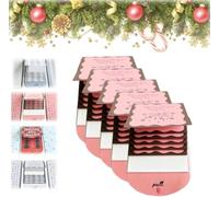 2026 New Gift Card Booklet, Handmade Waterfall Christmas Card Booklet, Handmade Holiday Voucher Holder, DIY Trend Wow Note Holder, Holiday Party Surprise Gift for Loved Ones(5*Pink)