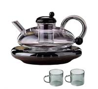 2026 New Glass Teapot with Warmer, 20oz Filtration Teapot Set, Automatic Electric Kettle with Tea Infuser, Teapot and Cup Set Gifts for Tea Lovers