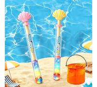 2026 New Glowing Rainbow LED Water Blaster, Firework Water Gun with Lights, High Capacity Pull-Out Water Squirter for Kids and Adults, Outdoor Summer Pool Beach Party Toys (D*2)