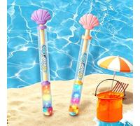 2026 New Glowing Rainbow LED Water Blaster, Firework Water Gun with Lights, High Capacity Pull-Out Water Squirter for Kids and Adults, Outdoor Summer Pool Beach Party Toys (A*2)