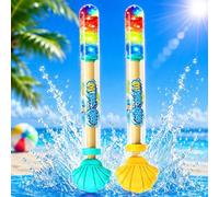 2026 New Glowing Rainbow Led Water Blaster,Fireworks Water Spray Gun with Lights,Firework Style Water Squirter High Pressure Pull-Out Water Blaster,Fireworks Effect Water Spray Toy for Pool (2PCS-C)
