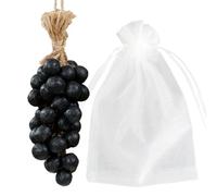 2026 New Grape Soap on a Rope,Handmade Grapes-Shaped Soaps,Decorative Aromatic Bar for Hand & Body Wash,Fresh Air Home Décor Gift for Men Women (Black,40 pieces/mesh bag)