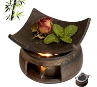 2026 New Handmade Cedar Zen Ceramic Aromatherapy Stove - Multi-Use Teapot Warmer & Nature Wellness Kit for Home, Office & Meditation (1 Pcs)