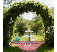 2026 New Hanging Solar Bird Bath Fountain, Solar Cascade Hanging Bird Bath Fountain, Cascade Water Bowl With Solar Powered Pump For Garden Backyard Patio Lawn