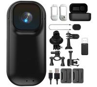 2026 New HD Capture Camera, Ultra Wide Angle 4k Wearable Body Adventure Action Cameras, Upgraded Waterproof Camera with Charging Case, for Diving, Cycling, Outdoors Activities (BLACK,64G)