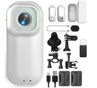 2026 New HD Capture Camera, Ultra Wide Angle 4k Wearable Body Adventure Action Cameras, Upgraded Waterproof Camera with Charging Case, for Diving, Cycling, Outdoors Activities (WHITE,16G)