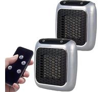 2026 New Heatflash Heater, Heat flash Ceramic Wall Heater Plug In, 800W Mini Portable Electric Space Heaters with Remote Control, PTC Ceramic Heating Element, 12 Hour Timing 2PCS