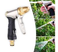 2026 New Heavy Duty Metal Hose Pipe Spray Gun, Adjustable 4 Patterns Sprayer for Hose, Leak-Proof Hose Gun, Garden Hose Nozzle for Watering, Cleaning Driveway, Washing Cars, Compatible with UK Hoses
