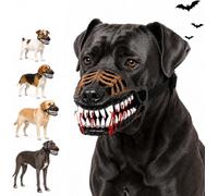 2026 New Hell Hound Monster Muzzle Scary with Adjustable Straps | Scary Dog Muzzle With Teeth, Natural Latex Build, Adjustable Fit for Halloween Cosplay, Photo Shoots and Trick or Treat