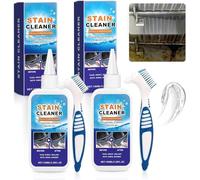 2026 NEW Household Stain Remover Gel 100ml, Multi-Purpose Tile & Grout Cleaner for Bathroom, Kitchen Sink, Washing Machine, Shower & Window - Fast Acting Cleaning Gel with Brush (2)