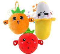 2026 New Interactive Banana, Interactive Music Plush Toy, Touch-Sensitive Fruit Plush with Sound Features, Induction Singing Sensory Toy for Kids Early Education, Parent-Child Play Fun (3Mix)
