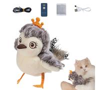 2026 New Interactive Flapping Bird Cat Toy - Rechargeable Interactive Flying Owl with Chirping Sounds & 3 Modes, Stimulating Play for Indoor Cats, Boredom Relief & Hunting Instinct Toy (Owl)